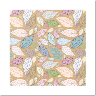 Favorite botanical leaves collection in pastel colors Posters and Art
